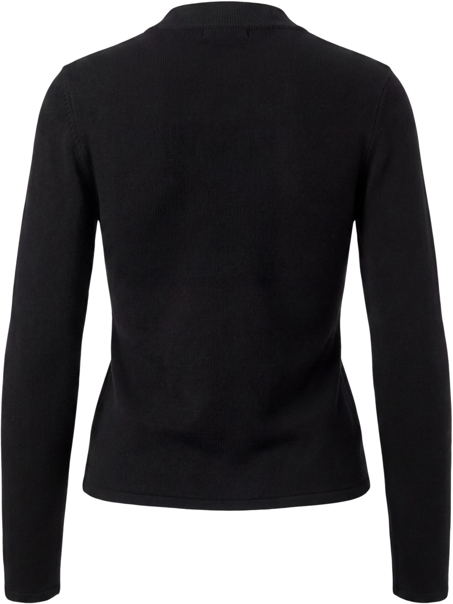 Rundhalspullover ZERO "Feinstrickpullover mit Stehkragen", Damen, Gr. 36, schwarz (schwarz beauty), Pullover Rundhalspullover