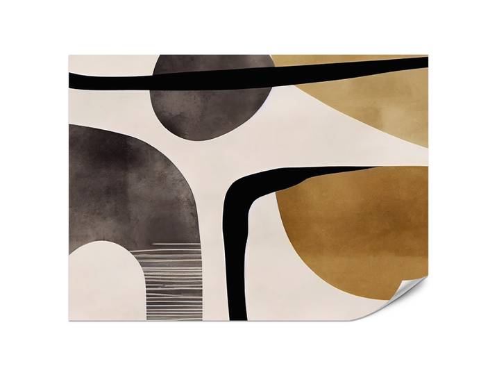 FOTOTAPETE für Wohnzimmer Retro Geometrische Formen Vintage 200x140