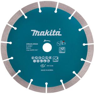 Makita Trennscheibe E-02967, Beton, Bohrungs-Ø 22,23 mm, Diamanttrennscheibe, für Beton, 230 x 2,4 mm