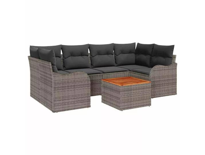VidaXL - Modulare sofagarnitur poly-rattan, One Size, Grau
