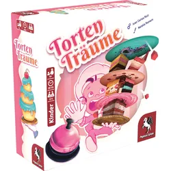 Pegasus - Torten Träume Brettspiel – Geschicklichkeitsspiel mit Glocke für 2-4 Spieler ab 5 Jahren
