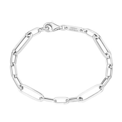 Armband "Gliederkette 3/1, Silber 925", silber, GIORGIO MARTELLO MILANO, Armbänder, Damen, 19cm, Silber 925 (Sterlingsilber), Armband
