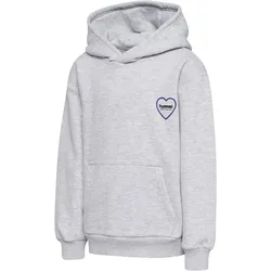 hummel hmlJR Loose Heartfield Hoodie Kinder 2010 - light grey melange 146/152