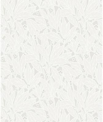 Seabrook Designs Leaf and Berry Nonwoven Unpasted Wallpaper
