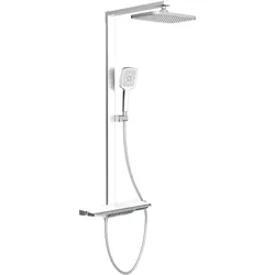 Schütte, Duschsystem, Regendusche Bad HAWAII Überkopfbrause-Set Chrom Weiss Thermostat Duschsystem Regenbrause 60585