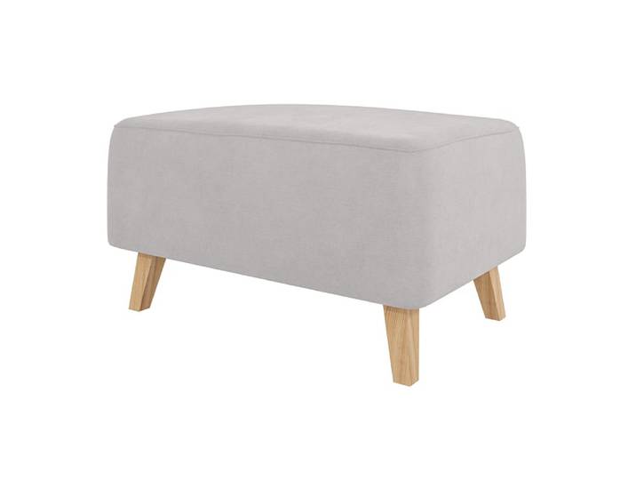 Repose-pieds en microfibre argenté 95x63x51 cm