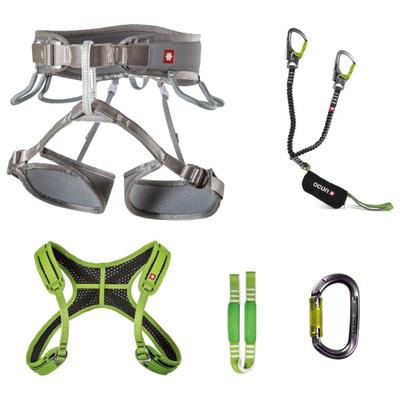Ocun - Via Ferrata Twist+Chest Set - Kletterset Gr XS-M grau/grün