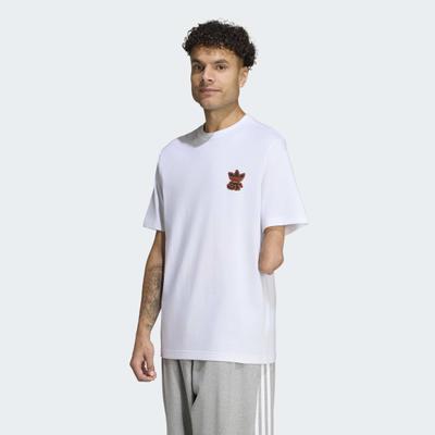 T-Shirt ADIDAS ORIGINALS "ST GFX", Herren, Gr. XL, weiß, Obermaterial: 100% Baumwolle, Shirts T-Shirt, regulärer Schnitt, sportlich, mit Skate-Ästhetik, ohne Verschluss