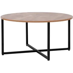 Happy Home runder Couchtisch Beistelltisch HWT50-HOL Holzoptik