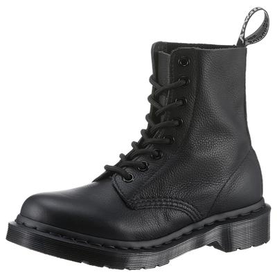 Schnürboots DR. MARTENS "1460 Pascal Mono", Damen, Gr. 38, schwarz (schwarz, mono), Leder, Schuhe Schnürboots, Schnürschuh, Festival, Stiefelette mit praktischer Schnürung