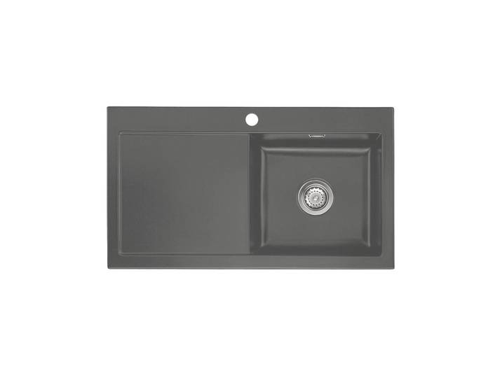 Systemceram Spüle Mera 90, Graphitfarben, Keramik, 90x20x51 cm, Küchen, Küchenausstattung, Küchenspülen, Keramikspüle