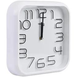 Avizar, Wanduhr, Quadratische Wanduhr mit Geräuschlosem Uhrwerk 33x33cm