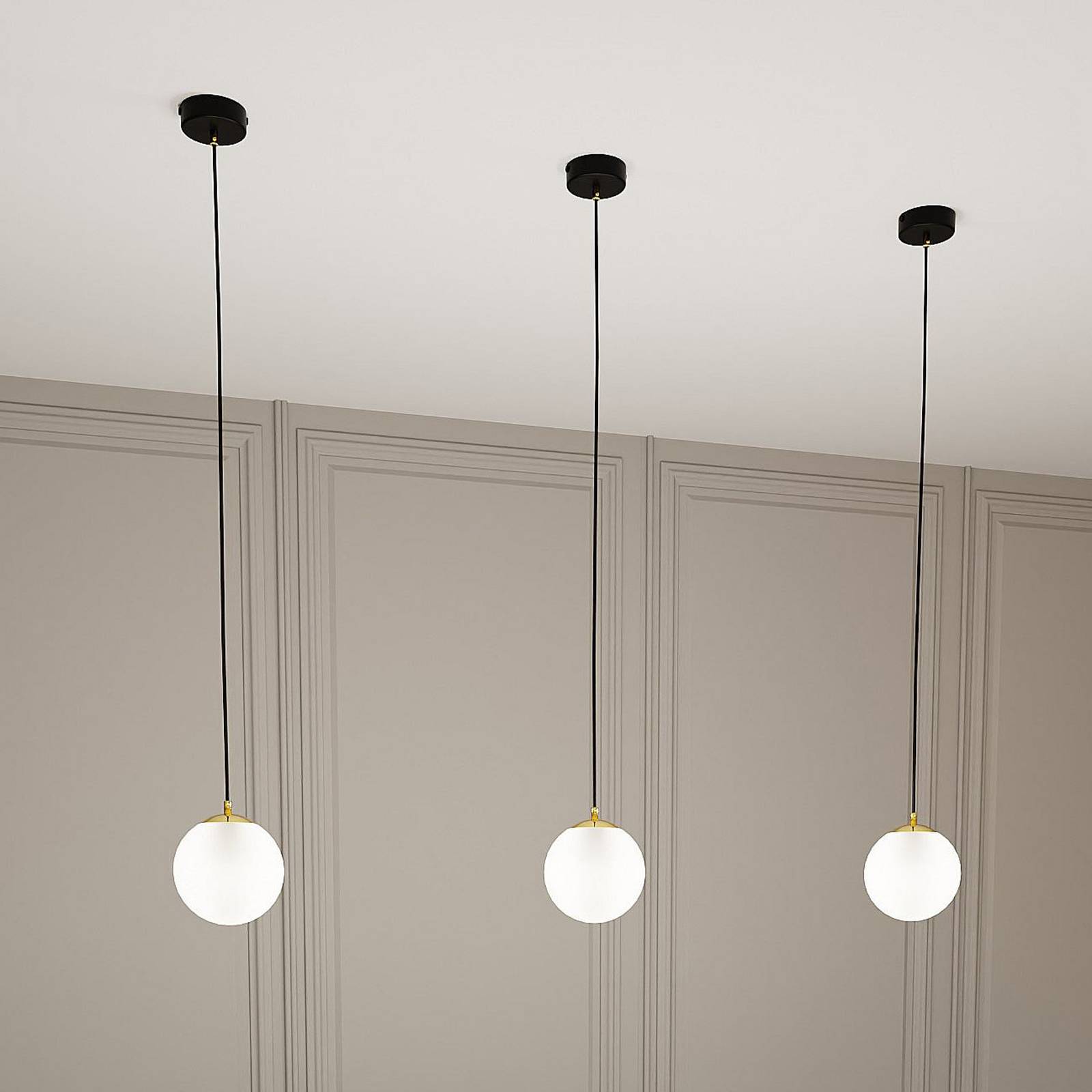 Glas Hängelampe Royal EMIBIG LIGHTING, dimmbar, weiß / opal, für Wohn- / Esszimmer, Modern, Pendelleuchte