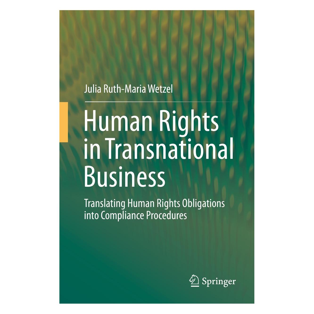 Springer Human Rights in Transnational Business (Englisch, Hardcover, Julia Ruth-Maria Wetzel) (9783319313245)