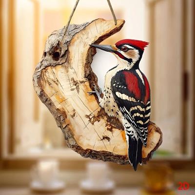 Inspire Select Vintage Bird Wooden Wall Sign Farmhouse Garden Decor Plaque For Porch & Home 2 8 In