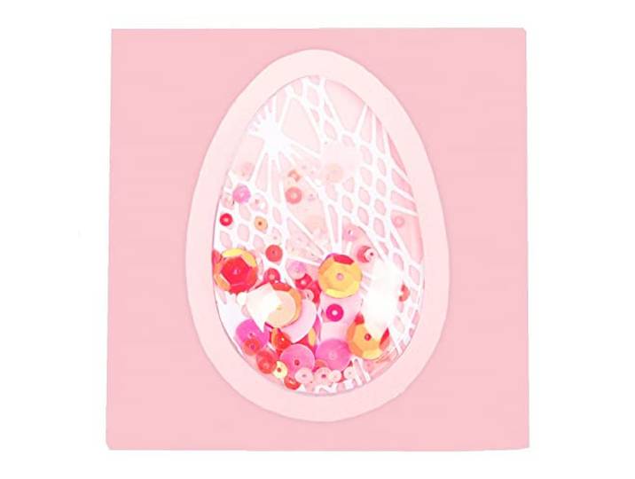 Sizzix Shaker Domes 664336, ei/ballon, 7,6 x 5,1 cm, 6 stuks, transparant, eenheidsmaat