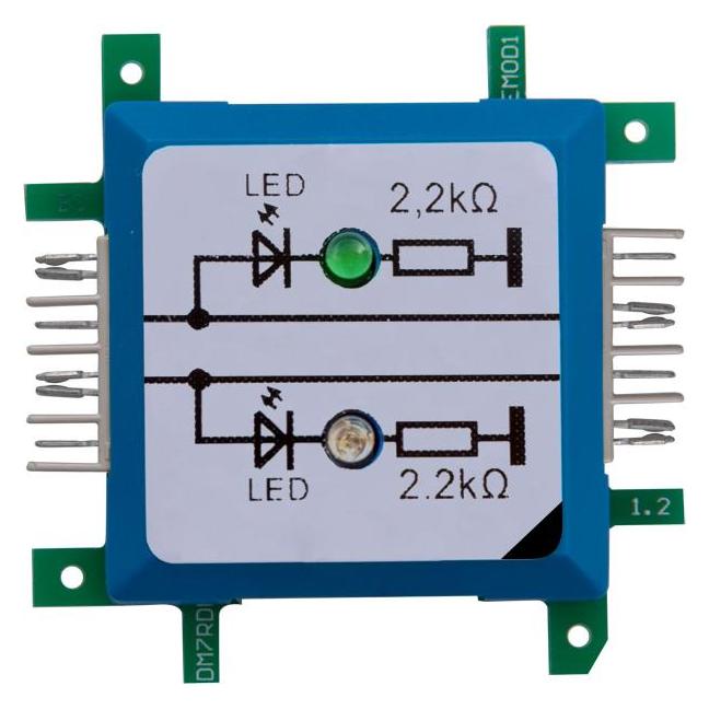 Allnet BrickRknowledge Dual-LED auf Masse, Grün / Blau / Signal durchverbunden (Diverse) (ALL-BRICK-0411)