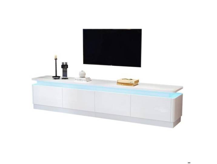 Meuble TV avec 4 tiroirs meuble TV et meuble TV avec LED Lowboard haute brillance et table TV tableau TV et commode TV