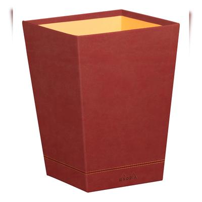 Rhodiarama Papierkorb aus Kunstleder, 27x27x32cm - Nacarat 194620C