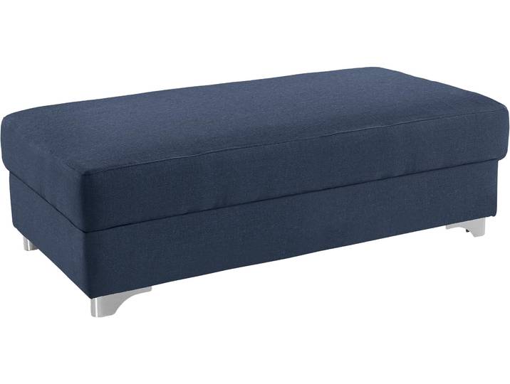 Polsterhocker, Luxus-Microfaser, Dunkelblau, 139×74 cm, Klassisch & Modern, Domo-Collection