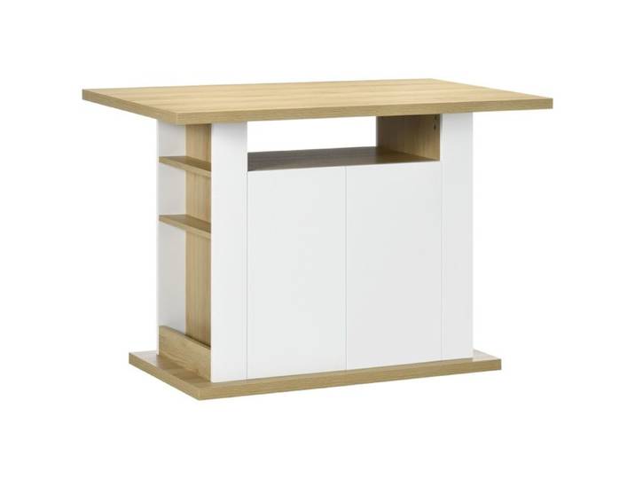 CollaHausse Îlot Central Cuisine Grand Plan de Travail 4 Personnes 110x70x76 cm