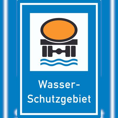 HB-Druck Wasserschutzgebiet Aufkleber A9 (37x52mm)
