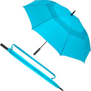 Fare Regenschirm AC-Golfschirm, XXL, petrol, windsicher, Auf-Automatik, Ø 133 cm für 2 Personen, 102 cm, Stockschirm