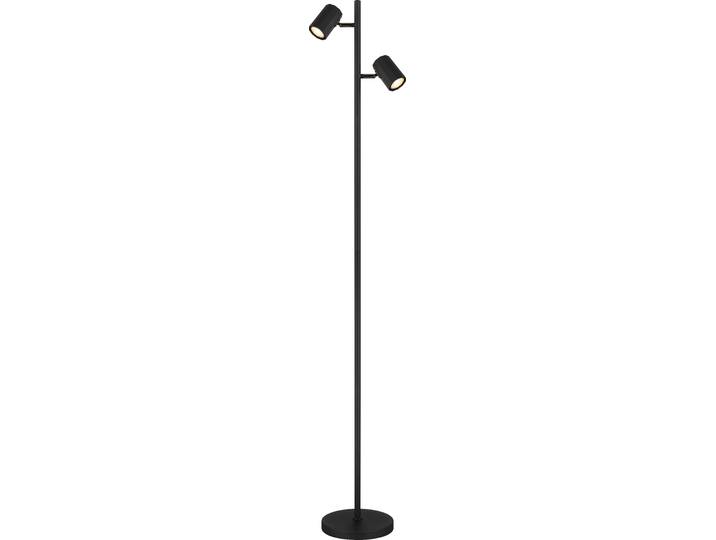 Lampadaire Globo Lighting en métal noir mat\, 2 ampoules LED GU10
