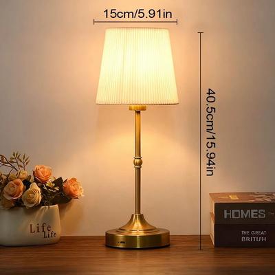 Uplifted Finds Fabric Touch Table Lamp Rechargeable Bedside Desk Light With Replaceable Bulb For Hotel Room b1 Non retractable