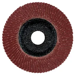 Lamellenschleifteller 125 mm P 120, Normalkorund, Stahl, NE-Metalle, gewölbte Ausführung (624398000)