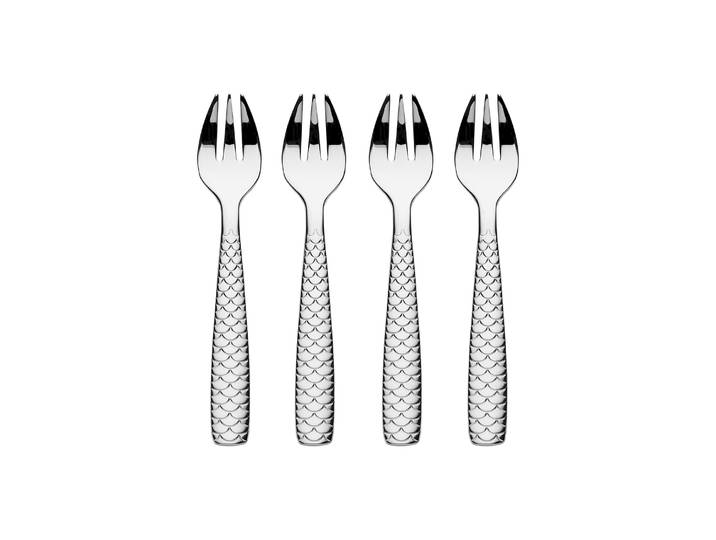 Alessi - Fourchette à huîtres Colombina Fish - Métal - Acier inoxydable - Designer Doriana & Massimiliano Fuksas