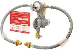Hamilton Gas Products Ltd HGP Automatic Changeover LPG Regulator with Galv. Pigtails & OPSO