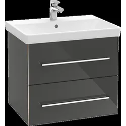 Villeroy & Boch Avento Waschtischunterschrank, 2 Auszüge, 630x514x484mm, Griff chrom Glanz, A89000VR, Farbe: Graphite