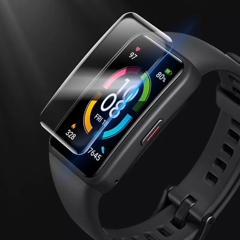 INF Einfach anzubringende weiße TPU-Displayschutzfolie (3er-Pack) kompatibel mit Realme Band 2