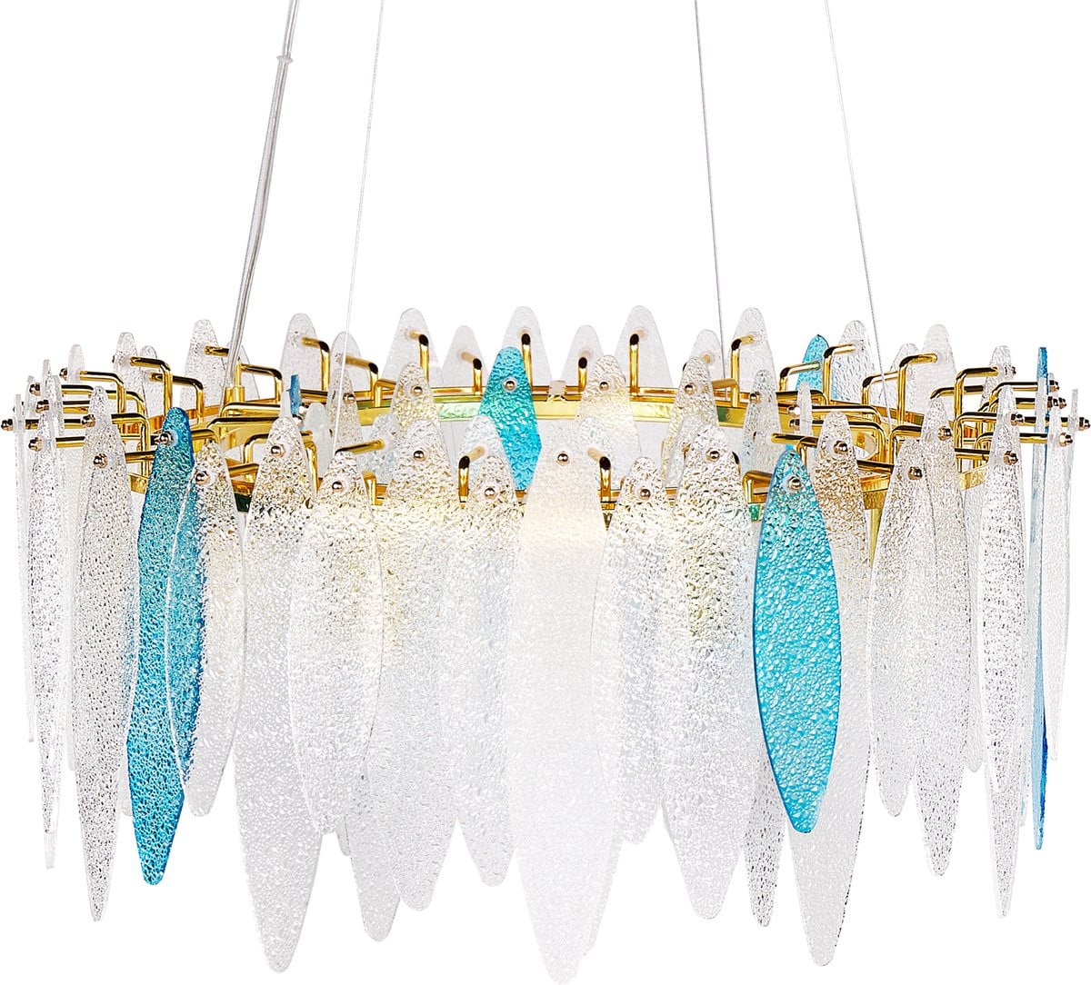 Beliani Malacca Kroonluchter Glamour Stijl Meerkleurig Glas en Metaal