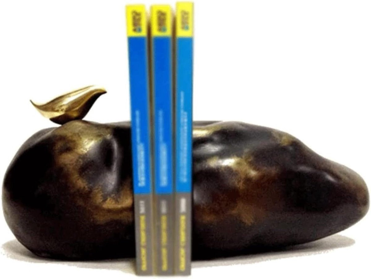 Decoratieve Boekensteunen van Hars in Natuurlijk Steendesign - 25,5 cm