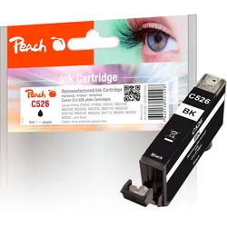 Peach Tintenpatrone foto schwarz kompatibel zu Canon CLI-526BK, 4540B001