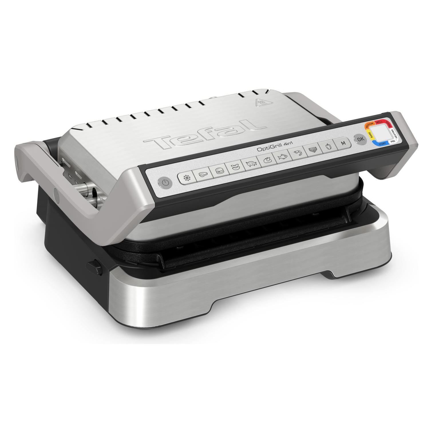 Tefal OptiGrill 4-in-1 Kontaktgrill (GC774D), Edelstahl (GC774DCH)