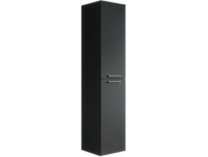 Armoire de rangement Saturnus - Noir - Hauteur 130 cm - Meuble de rangement haut placard armoire colonne
