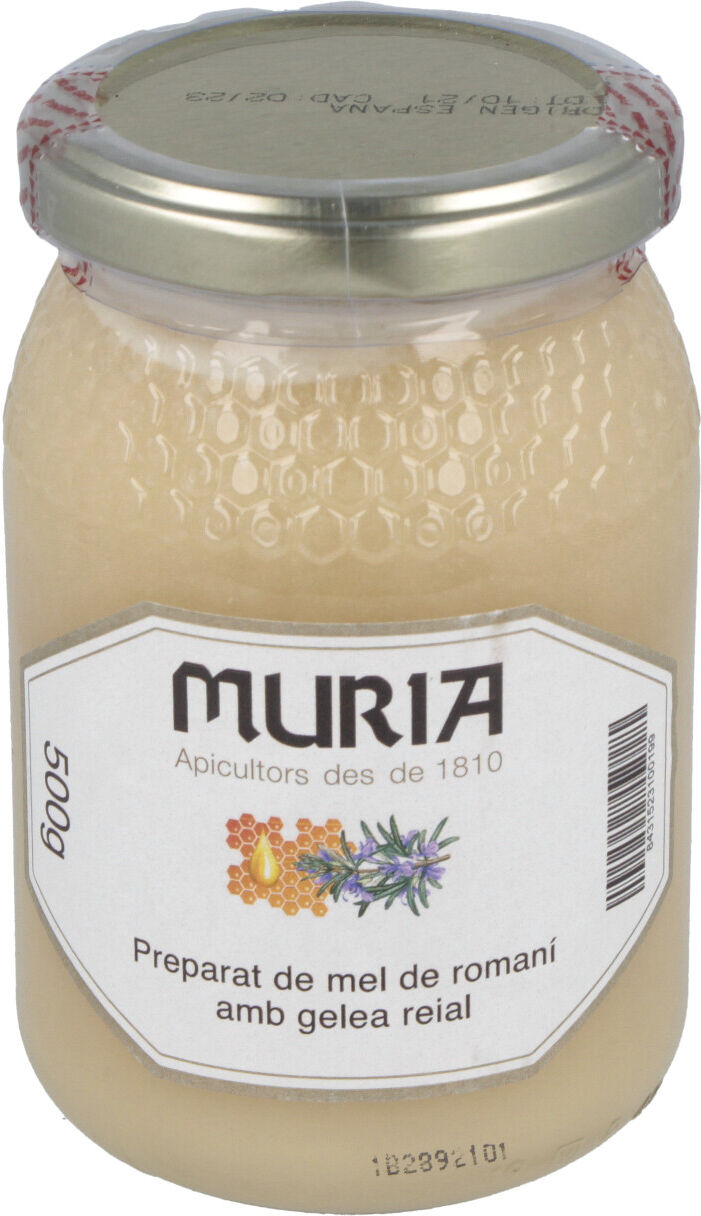 Muria miel de romero con jalea real 500gr.