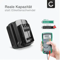 Cellonic, Werkzeugakku + Ladegerät, Akku für Dewalt DW007K, DC224, DW004K, DW006K, DW008K, DC222, DC223