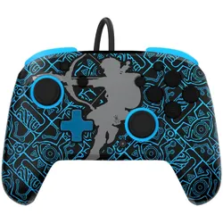 PDP Rematch: Sheikah Shoot Schwarz, Blau USB Gamepad Analog / Digital Nintendo Switch, Nintendo Switch Lite, Nintendo Switch OLED