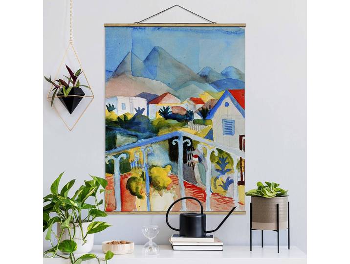 Tableau déco Saint-Germain en Tunisie Tissu Multicolore 80 x 107cm