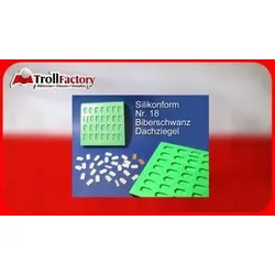 Giessform Silikonform Biberschwanz Dachziegel Krippenbausteine Set 18