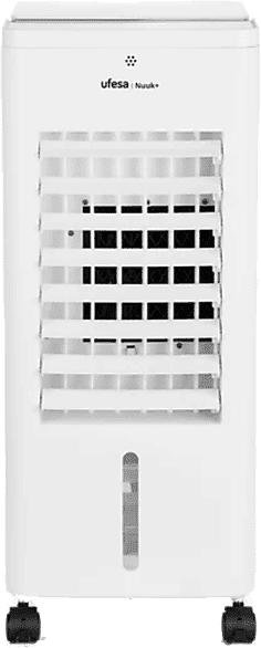 REACONDICIONADO Seminuevo Bueno Climatizador evaporativo - Ufesa Nuuk+, 61 W, 3 Velocidades, Mando a Distancia, Ruedas, Asa Transporte, Blanco