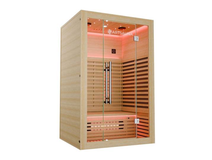 INFRAROTKABINE Trondheim120 natur mit Dual-Technologie & Hemlockholz