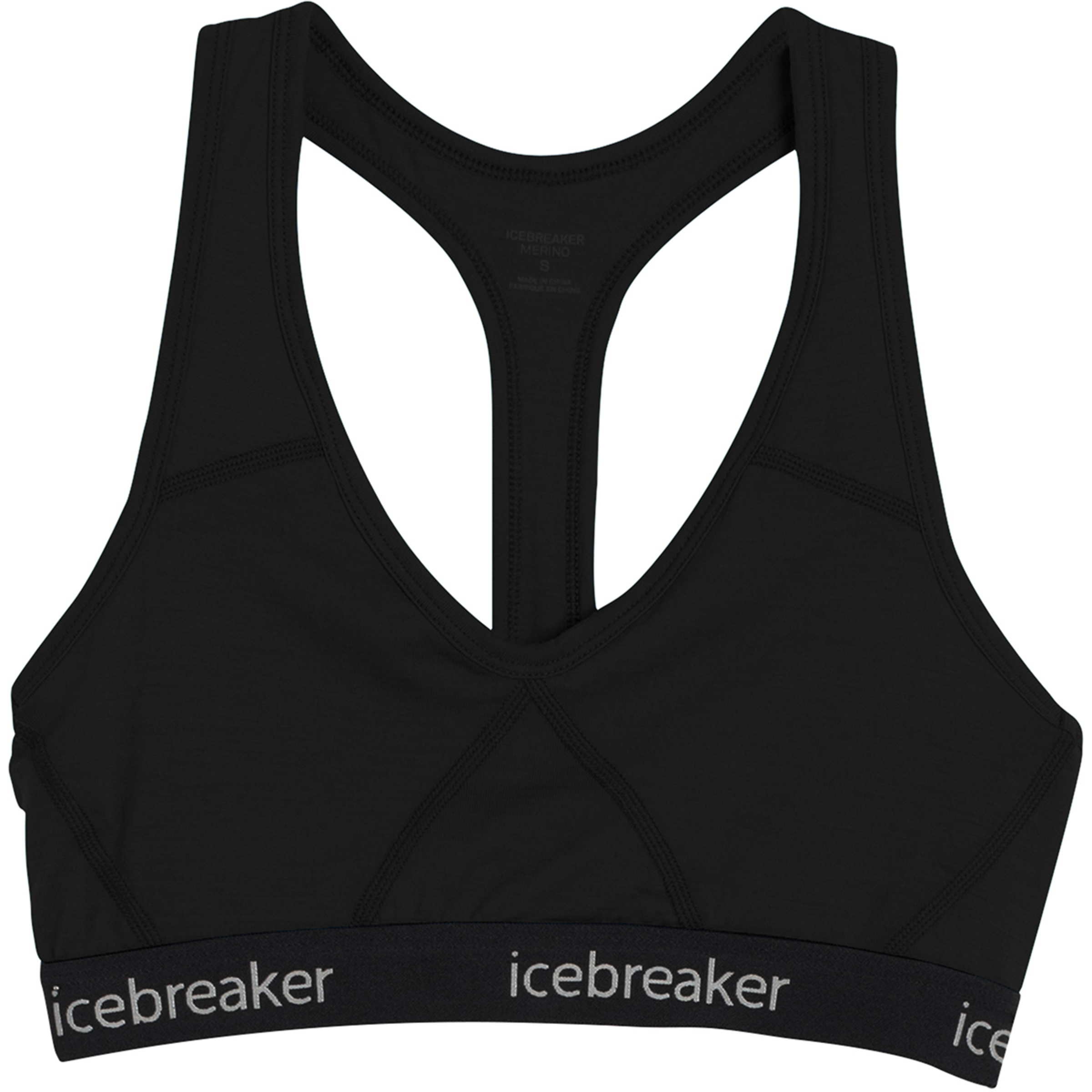 Icebreaker Sprite Racerback Sport BH Damen Sport-BHs schwarz Größe XS Hautfreundlich Merinowolle