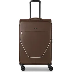 Stratic taska 4-Rollen Trolley M 65 cm mit Dehnfalte, Koffer, Braun