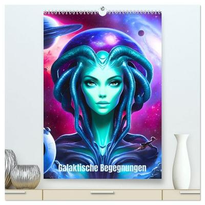 Galaktische Begegnungen (hochwertiger Premium Wandkalender 2027 DIN A2 hoch), Kunstdruck in Hochglanz