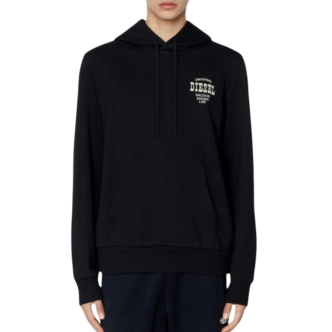 Diesel - Schwarzer Kapuzenpullover mit Saloon-Logo